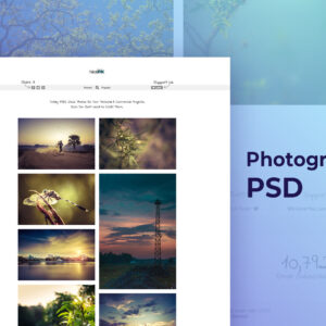 Photography Onepage PSD Template